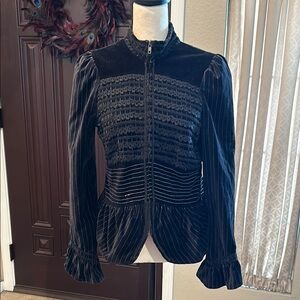 Pani Velvet Pinstriped Formal Jacket